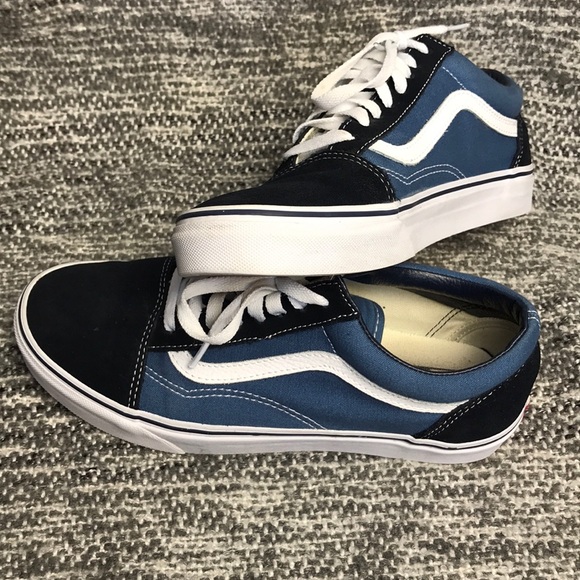 Vans Shoes - Vans Old School Lows Black Blue Womens 10 Mens 8.5